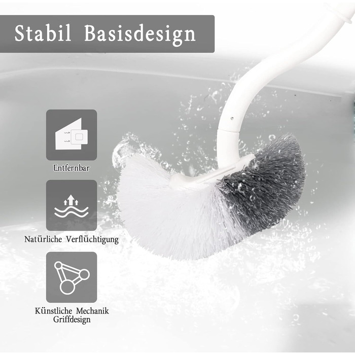 Набори щіток для унітазу, щітка для унітазу з контейнером, щітка для унітазу з очищувачем обідка, щітка для унітазу вигнута, з дов