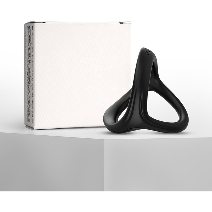 Ерекційне кільце Huuime, з ремінцем для мошонки, чорний, силікон