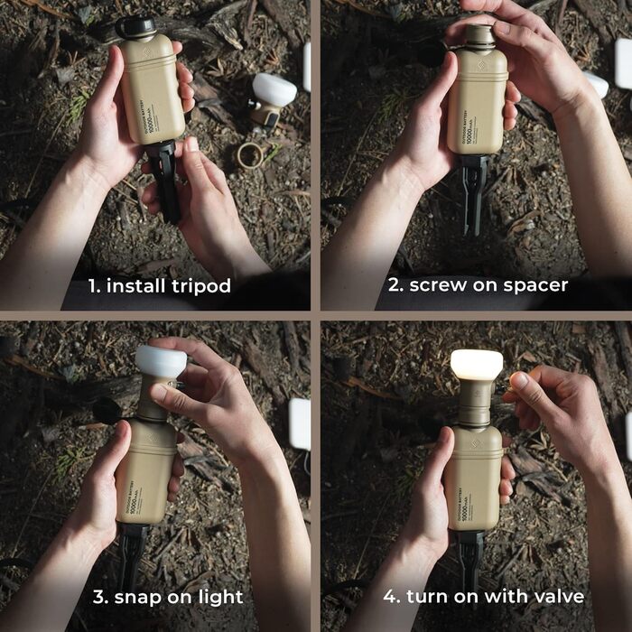 Світлодіодна панель для кемпінгу ELECOM NESTOUT з міні-штативом, регульована яскравість, живлення від USB, водонепроникність IP44, 30-1000 люмен, портативний ліхтар для зовнішнього акумулятора, лампа, чорна