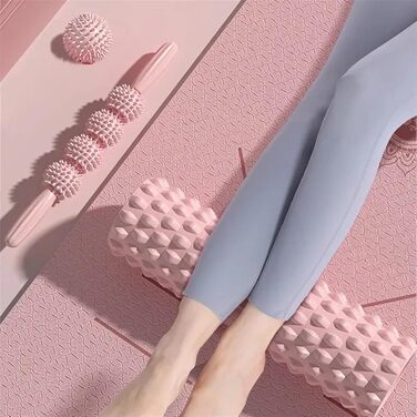 Ролик для фасції, поролоновий ролик, набір роликів, поролоновий ролик, масажний ролик, палиця, колючий масажний м&39яч для вправ, йоги, масажу, фітнесу. Набір синього кольору.