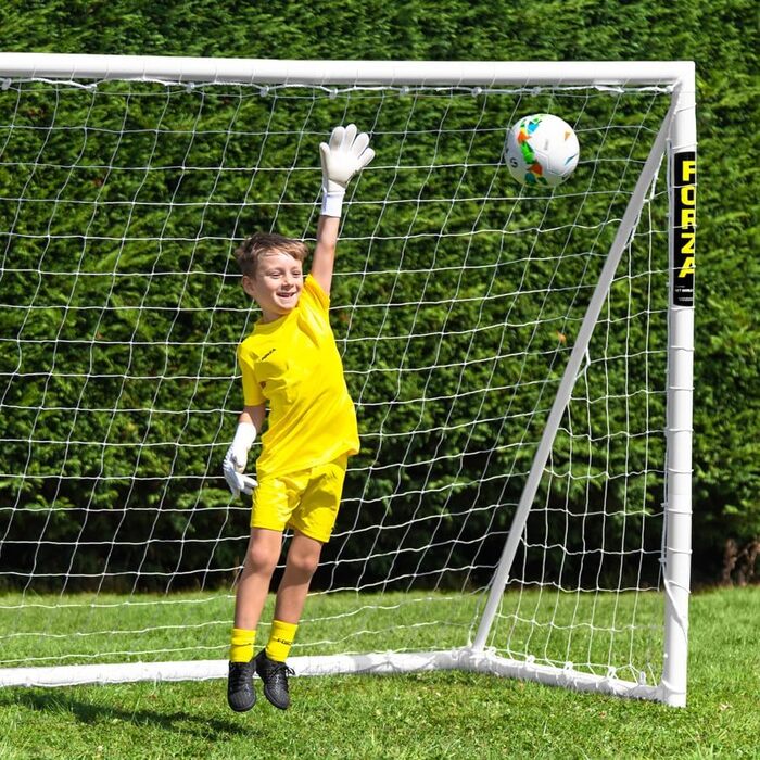 Футбольні ворота FORZA 2,4 м x 1,8 м На старт, гол Всепогодні футбольні ворота з міцного ПВХ плівка для воріт, футбольний м&39яч та сумка для перенесення опціонально. 1. Тільки ворота