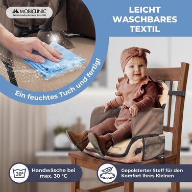 Портативний стільчик для годування, Monkey, дорожній стільчик для годування, від 6 до 36 місяців, до 15 кг, складний, регульовані