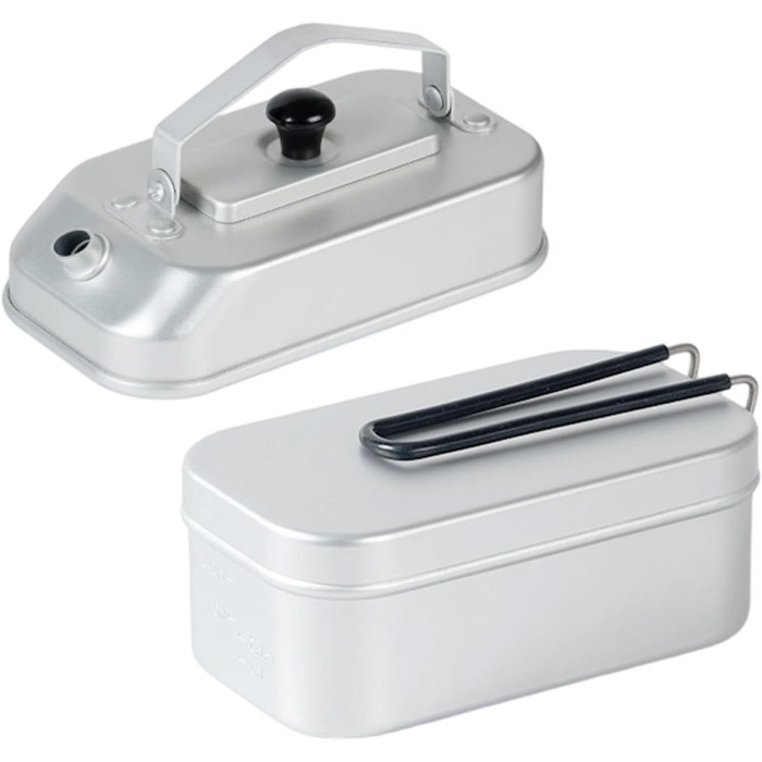 Портативний чайник із 2 предметів, тонкий, міцний посуд для використання на відкритому повітрі з функцією швидкого нагрівання для подорожей, чайник для приготування їжі