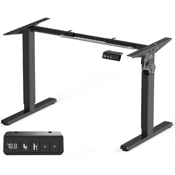 Електрична рама столу з регулюванням висоти та потужними двигунами, рама столу з регулюванням висоти, функцією запобігання зіткненням та пам&39яттю положення, чорна
