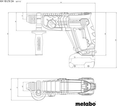 Акумуляторний перфоратор Metabo KH 18 LTX 24 SDS-Plus 18 В