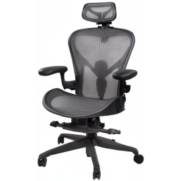 Новий підголівник MingYi.office для офісних крісел Herman Miller Classic та Remastered Aeron, чорний/графітовий, лише підголівник крісло не входить до комплекту (для Remastered Aeron)