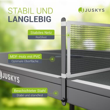 Тенісний стіл Juskys Mini Flexi, чорний