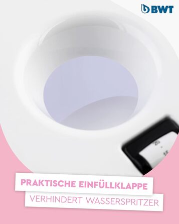 Фільтр для столової води BWT Vida вкл. 1 картридж з магнієвою мінералізованою водою I Ручний лічильник I 2,6 літра I Білий, Білий.