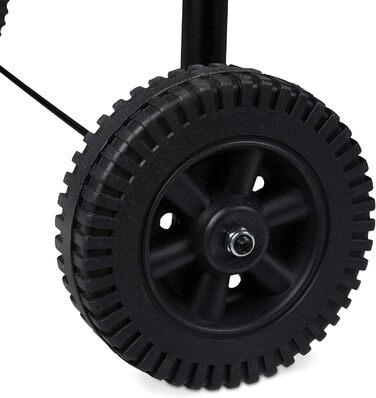 Гриль на вугіллі, великий мобільний гриль з кришкою, регульована вентиляція, міцний, розміри 96,5 x 103 x 64,5 см, чорний