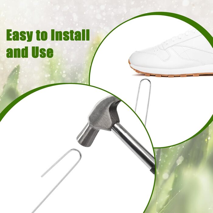 Скоби для крапельного зрошення, садові кілки J-подібної форми, 5-дюймові скоби для ландшафтного дизайну, штифти для крапельного зрошення (призначені для утримання крапельних трубок діаметром до 1/2 дюйма), для утримання крапельних трубок діаметром до 1,27