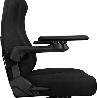 Офісне крісло Геймерське крісло Чорне - Геймерське крісло з подушкою з піни з ефектом пам&39яті з велюру - Тканинне геймерське крісло з підлокітниками D-Cross - Геймерське крісло з безшумними гумовими колесами - Комп&39ютерне крісло 150 кг Чорне тканинне 