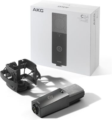 Конденсаторний мікрофон з великою діафрагмою AKG C-Serie C114 з кількома діаграмами спрямованості ідеальний для контент-мейкерів та музикантів