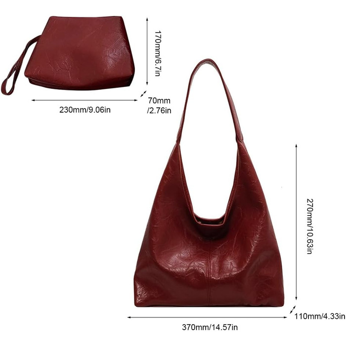 Жіноча сумка через плече з 2-х частин з поліуретанової шкіри, повсякденна ретро сумка, сумка великої місткості, старовинна сумка д