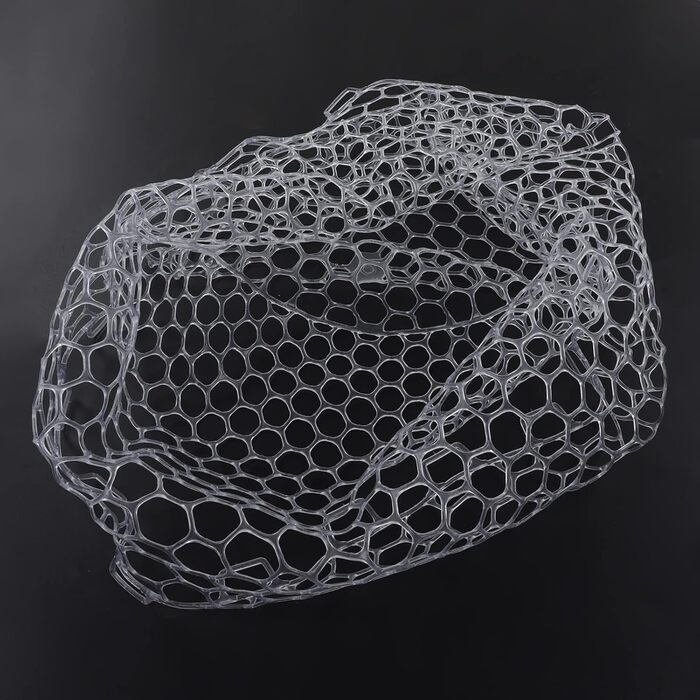 Рибальська сітка, запасна рибальська сітка 44 x 47 см, вбудована, м&39яка, гнучка, складна, без ручки, білий гумовий підсак для прісноводної та морської риболовлі