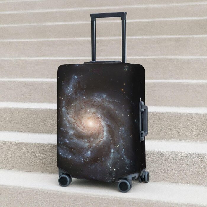 Чохол для багажу Космічна спіраль захисний еластичний чохол-обкладинка для валізи з принтом, чорний, розмір 90