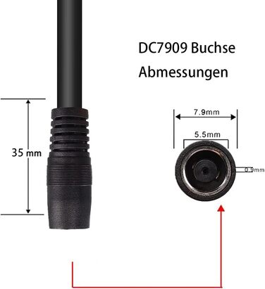 Подовжувач постійного струму iHaospace, кабель DC7909 від тата до 2 разів постійного струму 8 мм гніздо, кабель постійного струму Y сонячна батарея 200 см, сумісний із Jackery Explorer Powerstation SolarSaga
