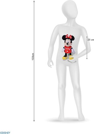 М'яка іграшка Disney Мінні Маус, 25 см, у червоній сукні, для немовлят з перших місяців життя, 6315870226 -