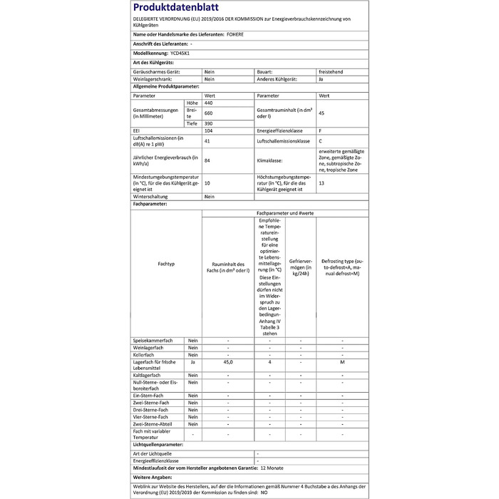 Компресор FOHERE 45L cool box, електричний холодильник, 12В/24В/220-240В з режимом ECO, портативний електричний холодильник, що ох