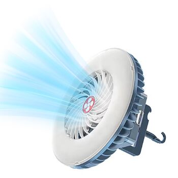 Світлодіодний кемпінговий ліхтар з вентилятором, Кемпінговий вентилятор з підсвічуванням, Ліхтар для намету, Аксесуари для кемпінгу на природі, Кемпінгові гаджети