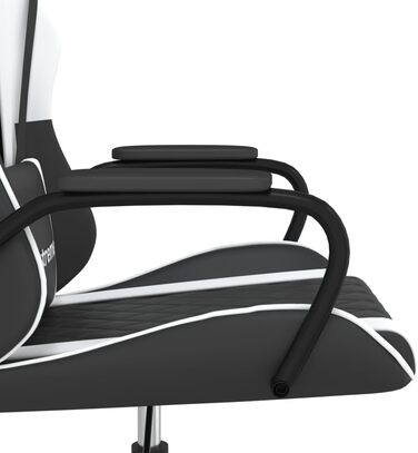 Ігрове крісло INLIFE чорно-біле зі штучної шкіри, Меблі, Крісла, Ігрові крісла, Біле, 15,25 кг, 3143780