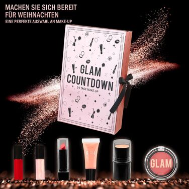 Різдвяний календар KreativeKraft на 2025 рік для жінок, підлітків та дівчат - набір засобів догляду за шкірою, краси та макіяжу - різдвяний календар, ідея подарунка для макіяжу (рожевий)