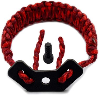 Ремінь для стрільби з лука HZHUTUZH 250 з паракорду – багатофункціональний складний ремінь для виживання, полювання та стрільби, стабілізатор не потрібен, довжина понад 6 м, червоний