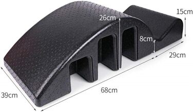 Розгинач спини, підтримка для масажу спини, дуга для пілатесу, коректор вирівнювання хребта, ванна для масажу на столі для пілатесу, роликовий тренажер для йоги, підтримка для корекції постави згинання хребта W