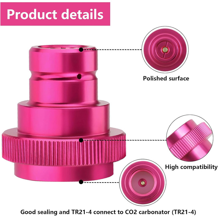 Швидкий адаптер FANCYWUXI CO2, адаптер швидкого підключення для швидкого підключення, сумісний з Duo/Terra/Art, адаптер Sodastream, для трапецієподібної різьби 60 л