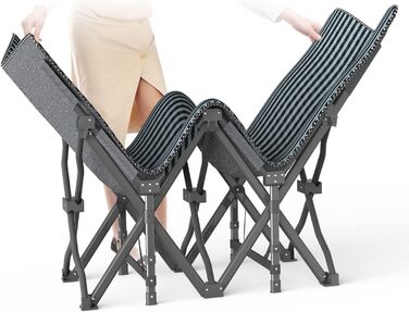 Розкладне кемпінгове ліжко, розкладне гостьове ліжко до 200 кг, міцне, портативне, шезлонг у формі сумки для подорожей, зручне