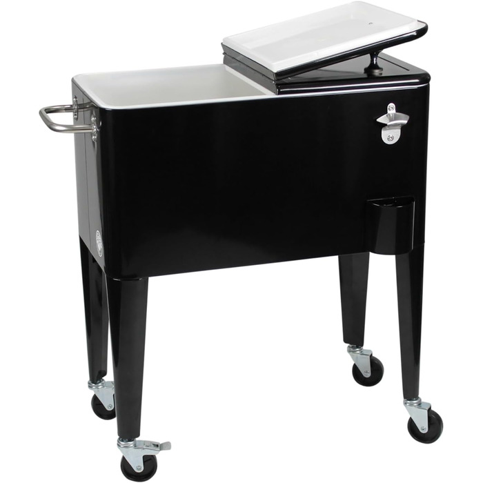 Кулер Kailua - коробка-холодильник, візок-холодильник, охолоджувач для напоїв, чорний