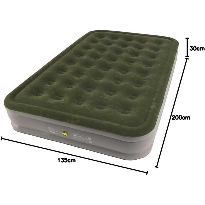 Двомісний матрац Outwell Flock Excellent, для дорослих, унісекс, сірий, один розмір