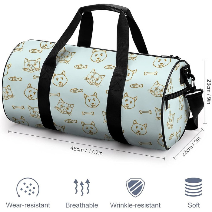 Дорожня сумка-циліндр з квітковим візерунком, спортивна сумка для чоловіків та жінок, сумка-мішок, спортивна сумка