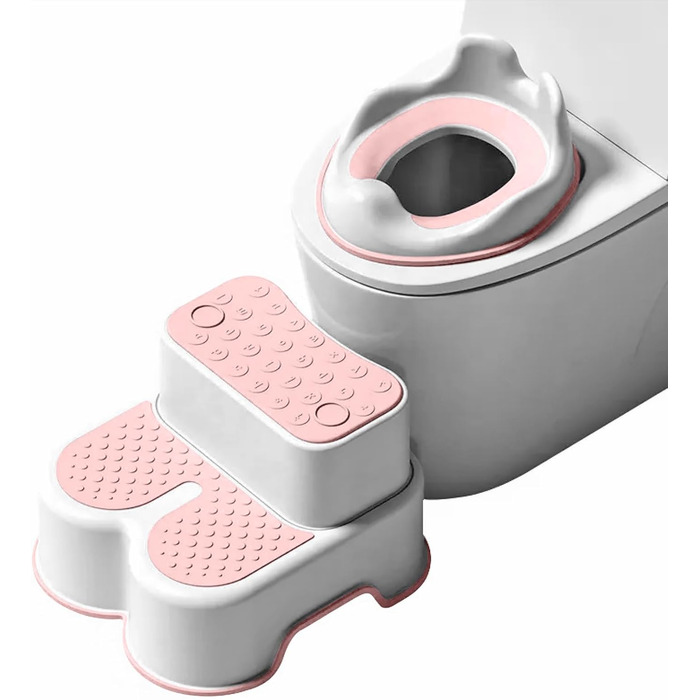 Ройной Дитяче сидіння для унітазу зі сходами Сидіння редуктор з табуретом сидіння для унітазу сидіння для унітазу з табуретом (біл