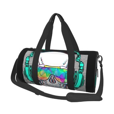 Універсальна спортивна сумка-мішок Музичний Череп, дорожня сумка для чоловіків та жінок
