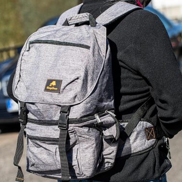 Рюкзак CampFeuer з відділенням-холодильником Сірий Ізольована сумка на 20 літрів для барбекю, кемпінгу, пляжу та активного відпочинку Сумка для ланчу для роботи та школи Сумка для пікніка, сумка-холодильник