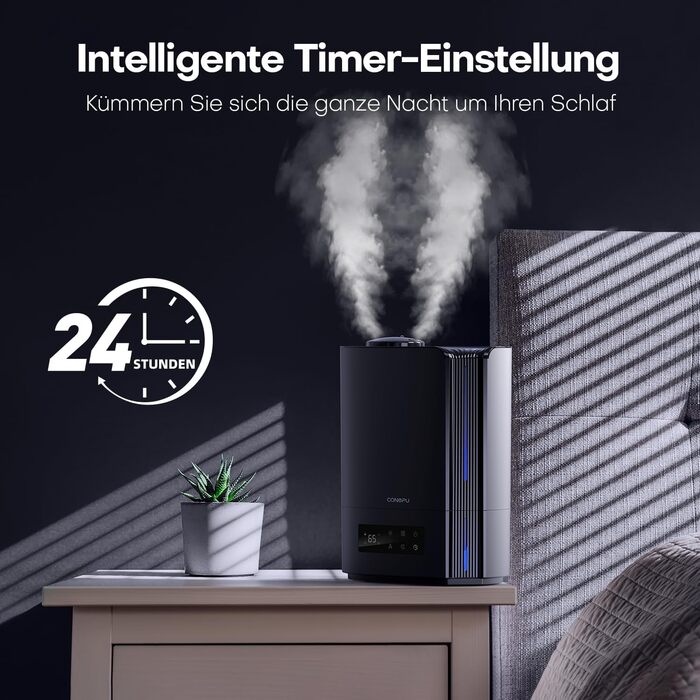 Зволожувач повітря CONOPU, зволожувач повітря для спальні 6 л для великих кімнат, 60-годинний ароматичний дифузор для кімнатних ро