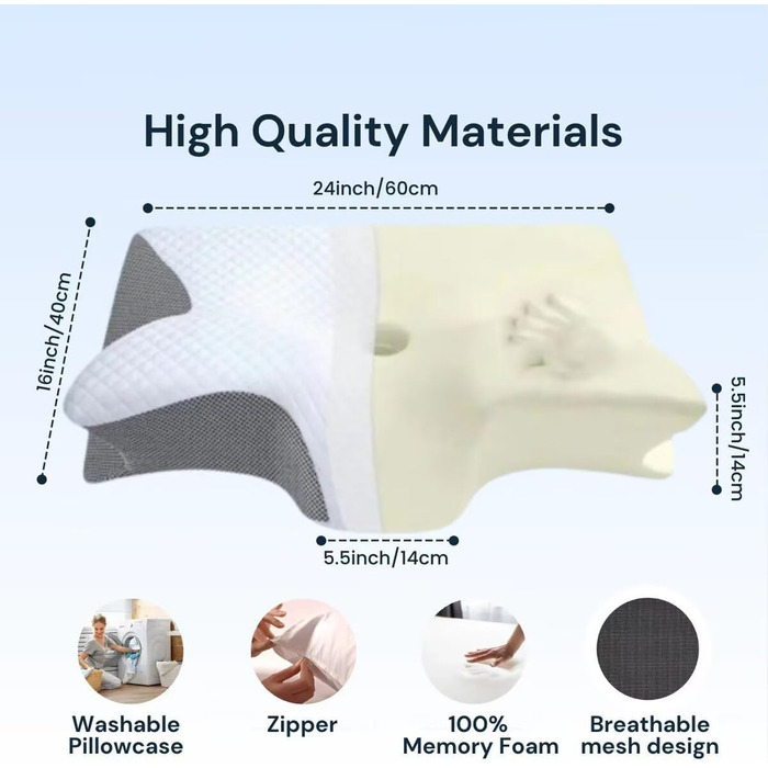 Ергономічна подушка для шиї SWZEC DreamSleepz чорного кольору