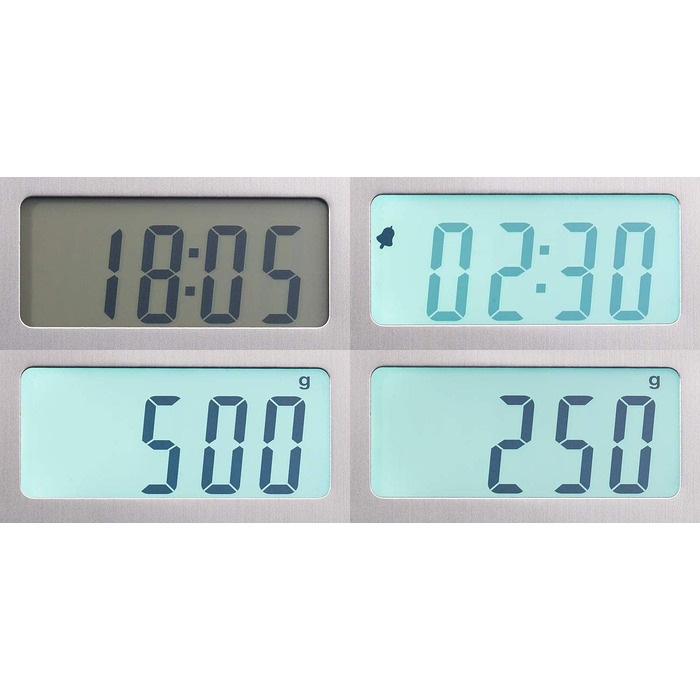 Цифрові ваги Rosenstein & Shne Цифрові кухонні ваги з нержавіючої сталі з таймером, до 15 кг, точність до 1 г (побутові ваги, ваги