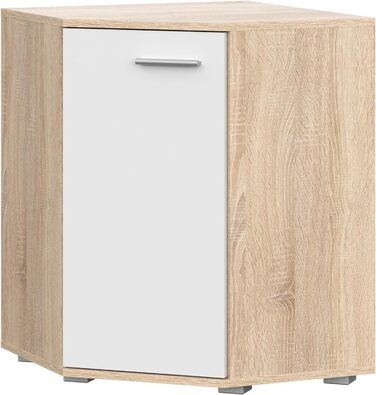 Комод FAUSKE - Місткий - Прямокутний - Дуб Сонома - Білий - Ширина 138 см, Висота 74 см, Глибина 34 см 138x74x34 см Дуб Сонома Білий