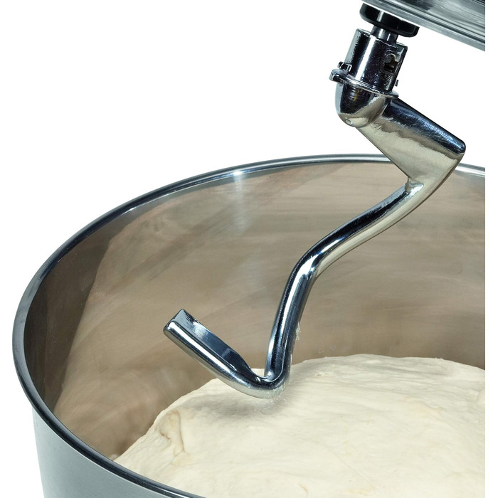 Кухонний комбайн Bomann KM 398 CB, 8 налаштувань швидкості (0/1/2/3/4/5/6 імпульсний), чаша з нержавіючої сталі 6,3 л для приготування тіста 33,5 кг, 1200 Вт, червоний