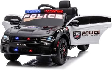 Дитячий транспортний засіб - електромобіль Dodge поліцейський ліцензійний - акумулятор 12В, 2 двигуни - пульт дистанційного керува