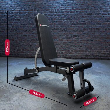 Силова лава Sportstech BRT700 для домашнього використання, похила та плоска лава 21-в-1 з жимовою лавою, вантажопідйомність 360 кг, тренажер для спини, жим лежачи, силові тренування, все тіло, домашній тренажерний зал, багатофункціональна лава BRT700 чорн