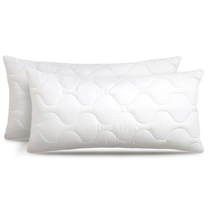 Подушка &quotСоня&quot 40x80, 2 шт. Подвійна упаковка подушок із багаторазовим наповнювачем з мікрофібри (40 x 80 см) 40 x 80, 2 шт.