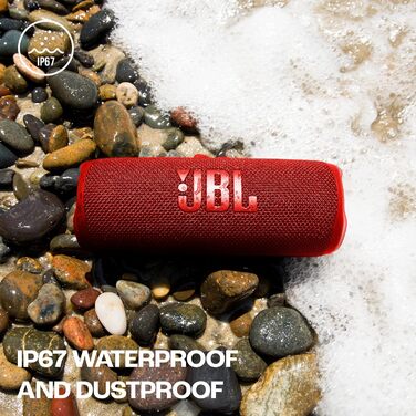 Колонка JBL Flip 6 червоного кольору - Водонепроникна портативна колонка з 2-смуговою акустичною системою для потужного звуку - До