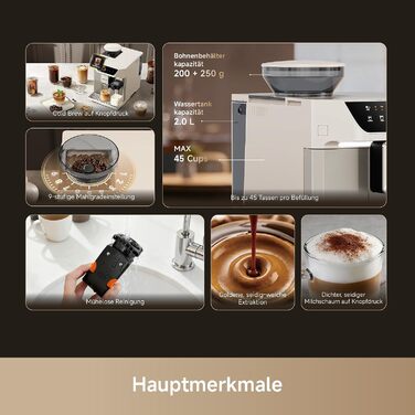 Кавомашина Dreame Ecceluxe Master з функцією Cold Brew одним натисканням