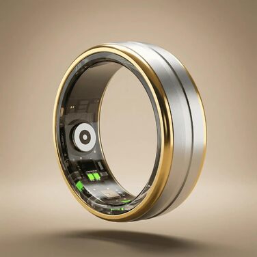 Преміальне кільце для здоров&39я та фітнес-трекер без підписки Цілодобове вимірювання сну, частоти серцевих скорочень, ВСР, стресу та SpO2 Надлегке (4 г), водонепроникне за стандартом IP68 та 7 днів роботи від батареї, сріблястий колір 67