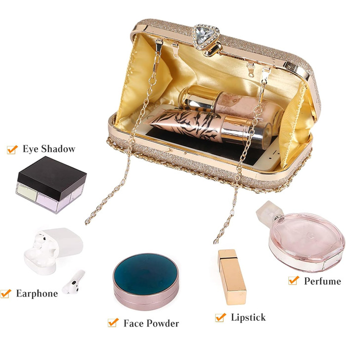 Сріблясте клатч-вечірнє відділення для жінок, інкрустоване стразами та кристалами, елегантна сумочка на ланцюжку для дня народження, коктейльної вечірки, танців, вечірнього заходу