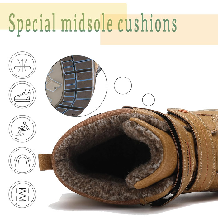 Дитяче зимове взуття ARRIGO BELLO, зимові чоботи, для хлопчиків та дівчаток, розміри 31-38, застібка на липучці, на підкладці, теплі, зручні, нековзні зимові чоботи, жовті, розмір 37 EU