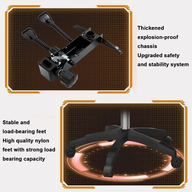 Ігрове крісло, комп&39ютерне крісло, поворотне, з можливістю нахилу, офісне крісло, зручне ігрове крісло, спальня, офіс, вітальня, чорна підставка для ніг латексна подушка
