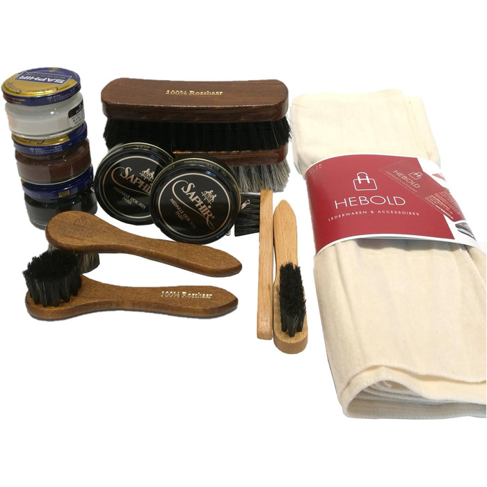 Набір для догляду за взуттям Hebold Schuhmacherei для початківців з продукцією SAPHIR